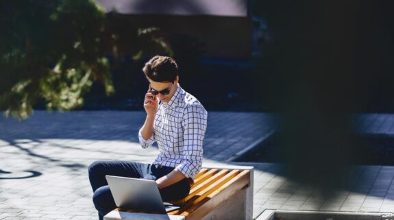 an employee using a public AI tool outside the main organizational workspace